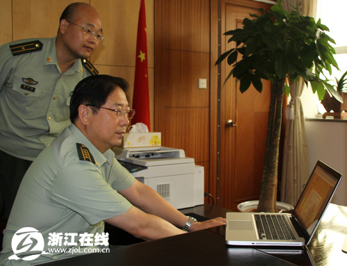 金雪琼) 9月15日上午,浙江省消防总队程永利政委,王向东总队长专门