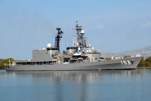 资料图:日本海上自卫队dd153"夕雾"号驱逐舰.